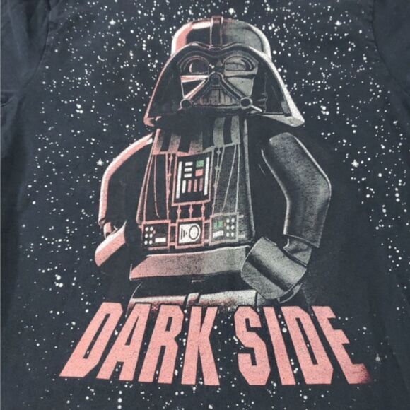 Disney Star Wars Lego Shirt Size 5/6 Toddler Kids Darth Vader Dark Side Graphic - Picture 3 of 5